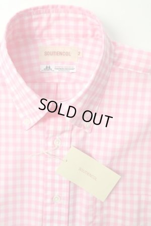 画像1: 【SALE/30%OFF】Souteincol（スティアンコル）THOMAS MASON GINGHAM CHECK REMAKE POLO PULLOVER B/D Shirts Pink【Men's】