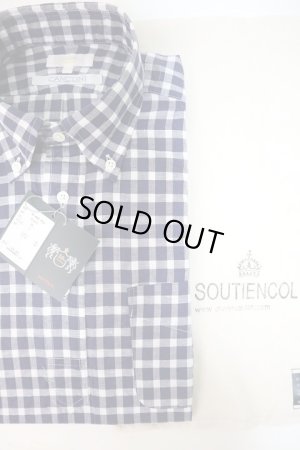 画像1: SOUTIENCOL（スティアンコル）RE-MAKE POLO Canclini Cotton/Linen Block Check PULLOVER B/D Shirts【Men's】