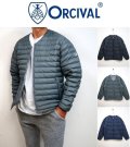 2024秋冬 ORCIVAL オーシバル オーチバル #OR-A0601 DPL インナーダウン ライトダウン ラウンドネック Vネック ジャケット  メンズ