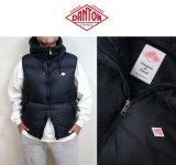 2024秋冬 DANTON ダントン  ダウン フードベスト #DT-A0536 MCR ナイロンリップストップ DOWN HOODED VEST 新素材 メンズ ブラック