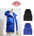 2024秋冬 DANTON ダントン  ダウン フードベスト #DT-A0535 MCR ナイロンリップストップ DOWN HOODED VEST 新素材 レディース ブラック ブルー