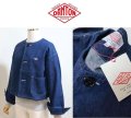 2025春夏 DANTON ダントン  DENIM インディゴ ノーカラーデニムショートジャケット #DT-A0670 KDM【Lady's】