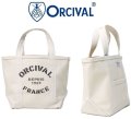 2025春夏新作 Orcival オーシバル オーチバル キャンパス 定番トートバッグ プリント #RC-H0361 KWC TOTE BAG SMALL ユニセックス ブラックプリント