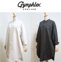 2025春夏新作 GYMPHLEX ジムフレッックス バンドカラー L/S 定番シャツワンピース コーマ糸ツイル  #GY-G0064 BIT【Lady's】