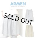 【SALE15%OFF】2025春夏新作 Armen アーメン COTTON FLOWER PRINT GATHERED EASY SKIRT WITH LINING INAM2515FD レディース