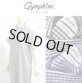【SALE20%OFF】2025春夏新作 GYMPHLEX ジムフレッックス ギンガムチェック 半袖ワンピース ブロードシャツドレス  #GY-B0243 MGG【Lady's】