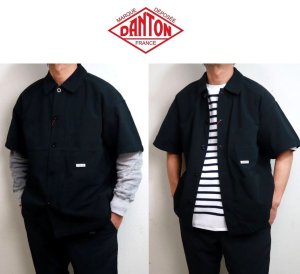 画像1: 【SALE20%OFF】2025春夏 DANTON WASHER CLOTH COVERALL S/S SHIRT #DT-B0239 MUG【Men's】