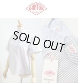 【SALE20%OFF】2025春夏入荷分 DANTON ダントン OXFORD STRIPE 定番 半袖ショールカラープルオーバーシャツ  #DT-B0283 OXP 丸襟オックスフォードシャツ レディース