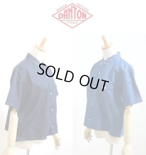 画像1: 【SALE20%OFF】DANTON ダントン DOT BUTTON B.D S/S SHIRT 定番デニム ダンガリー ボタンダウン半袖シャツ #DT-B0336 DUG【Lady's】