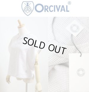 画像1: 【SALE20%OFF】2025春夏 Orcival オーシバル オーチバル リネン100% フレンチスリーブ ドルマンスリーブ リネンシャツ チェック  #OR-B0360 LCH【Lady's】