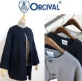 2025秋冬 ORCIVAL オーシバル オーチバル リバーウール ノーカラーコート  #OR-A0747 REV 3色展開  レディース