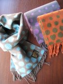 画像: GLEN PRINCE LAMBSWOOL スコットランド製マフラー ドット柄 3color 千鳥柄 2color