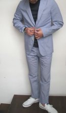 画像: SOUTIENCOL コットンメリル ギンガムチェック Pants Navy 