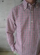 画像: SOUTIENCOL REMAKE POLO シアサッカーチェックShirts Navy 　 