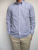 画像: SOUTIENCOL Sanfrancisco ロンドンストライプ B/D Shirts Navy 　 