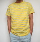 画像: SOUTIENCOL 40/2天笠ボーダー Tee Yellow 