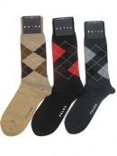 画像: FALKE Men's アーガイル ソックス×3,  KID'S Straipe ソックス×3