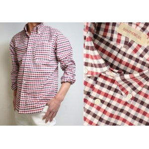 画像: SALE/30%OFF SOUTIENCOL スティアンコル Re-IVY LEAGUE  OXFORD ロンドンストライプ B/D Shirts Bordeaux メンズ