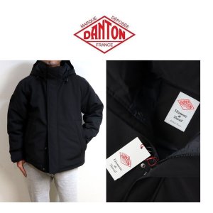 画像: 2024秋冬 DANTON ダントン DOWN ARMY HOODED JACKET ダウンフードジャケット #DT-A0030 TET 新素材 BLACK メンズ