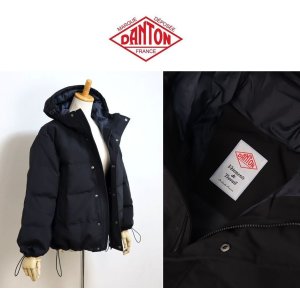 画像: 2024秋冬 DANTON ダントン DOWN HOODED JACKET 定番ダウン フードジャケット #DT-A0008 TET 新素材 BLACK レディース