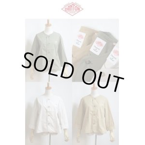 画像: 【PRESALE10%OFF】2024年春夏 DANTON ダントン コットンカラーレスジャケット COLLARLESS SHORT JACKET #DT-A0473 HCD レディース