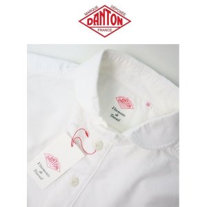 画像: 2024秋冬入荷分 DANTON ダントン OXFORD 定番ショールカラープルオーバーシャツ WHITE  #DT-B0282 SOX オックスフォードシャツ【Men's】