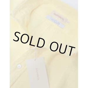 画像: 2024春夏 SOUTIENCOL スティアンコル Canclini  Linen 100%  REMAKE POLO PULLOVER B/D Shirts YELLOW【Men's】