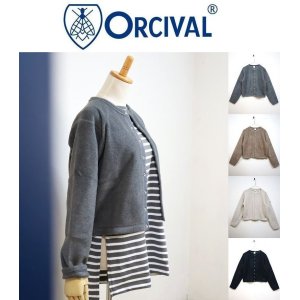 画像: 2024秋冬 ORCIVAL オーシバル オーチバル フリース クルーネック カーディガン CREW NECK CARDIGAN ＃OR-C0378 EFC レディース 4color 羽織り パール釦