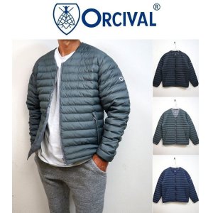 画像: 2024秋冬 ORCIVAL オーシバル オーチバル #OR-A0601 DPL インナーダウン ライトダウン ラウンドネック Vネック ジャケット  メンズ