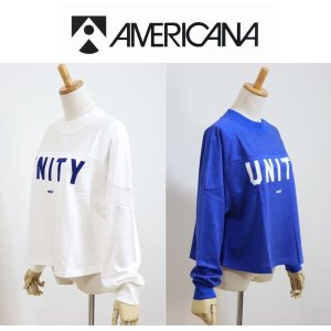 画像: 2024年秋冬NEW  Americana アメリカーナ モックネック フットボールジャージ L/S TEE "UNITY" BRF-740A/1  レディース