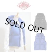 画像: 2024秋冬 DANTON ダントン  ダウン フードベスト #DT-A0535 MCR ナイロンリップストップ DOWN HOODED VEST 新素材 レディース ブラック ブルー