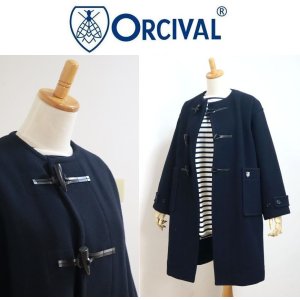 画像: 2024秋冬 ORCIVAL オーシバル オーチバル  #OR-A0590 DOM ウールメルトン カラーレスダッフルコート DUFFEL COAT ネイビー レディース