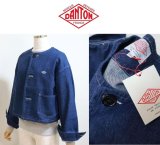 画像: 2025春夏 DANTON ダントン  DENIM インディゴ ノーカラーデニムショートジャケット #DT-A0670 KDM【Lady's】