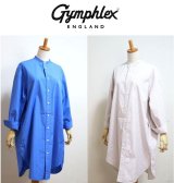 画像: 2025春夏新作 GYMPHLEX ジムフレッックス バンドカラー L/S 定番シャツワンピース コットンポプリンストライプ  #GY-G0064 PSE【Lady's】