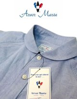 画像: Arvor Maree アルヴォマレー 定番 SAILOR L/S OXFORD SHIRT BLUE メンズ