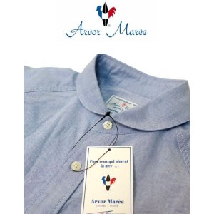 画像: Arvor Maree アルヴォマレー 定番 SAILOR L/S OXFORD SHIRT BLUE メンズ