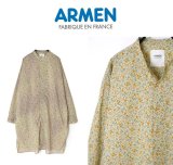 画像: 2025春夏新作 Armen アーメン COTTON FLOWER PRINT UTILITY BANDED COLLAR LONG SHIRT INAM2512FD レディース