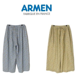 画像: 【SALE15%OFF】2025春夏新作 Armen アーメン COTTON FLOWER PRINT GATHERED EASY PANTS WITH LINING INAM2516FD レディース