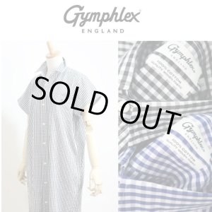 画像: 【SALE20%OFF】2025春夏新作 GYMPHLEX ジムフレッックス ギンガムチェック 半袖ワンピース ブロードシャツドレス  #GY-B0243 MGG【Lady's】
