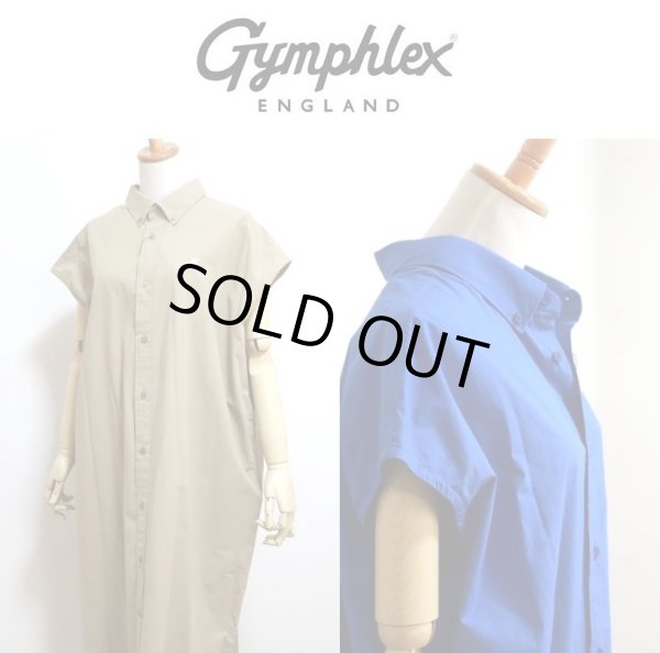 画像1: 【SALE20%OFF】2025春夏新作 GYMPHLEX ジムフレッックス  ワンピース ノースリーブ B.D.シャツドレス #GY-B0246 TYO スリーブレス【Lady's】