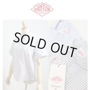 画像: 【SALE20%OFF】2025春夏入荷分 DANTON ダントン OXFORD STRIPE 定番 半袖ショールカラープルオーバーシャツ  #DT-B0283 OXP 丸襟オックスフォードシャツ レディース