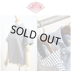 画像: 【SALE20%OFF】2025春夏入荷分 DANTON ダントン OXFORD GINGHAM 定番 半袖ショールカラープルオーバーシャツ  #DT-B0283 OXP 丸襟オックスフォードシャツ レディース