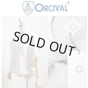 画像: 【SALE20%OFF】2025春夏 Orcival オーシバル オーチバル リネン100% フレンチスリーブ ドルマンスリーブ リネンシャツ チェック  #OR-B0360 LCH【Lady's】