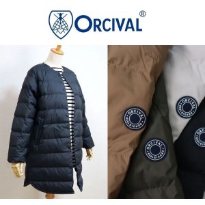 画像: 2025秋冬 ORCIVAL オーシバル オーチバル  #OR-A0602 DPR ライトダウン インナーダウン ノーカラーコート クルーネックコート NEW COLOR 4色展開 レディース