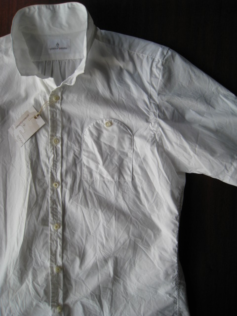 画像: gardens of paradise チビ襟 パラシュートクロス S/S Shirts White