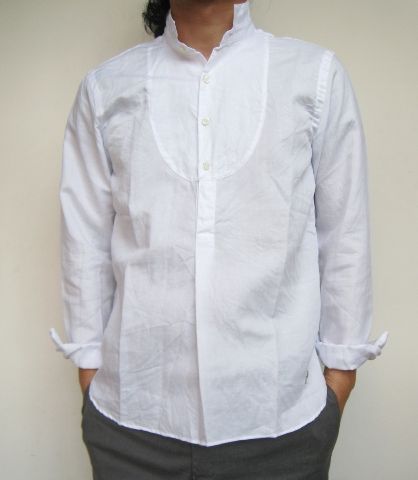 画像: gardens of paradise チビ襟 Pull Over Shirt White