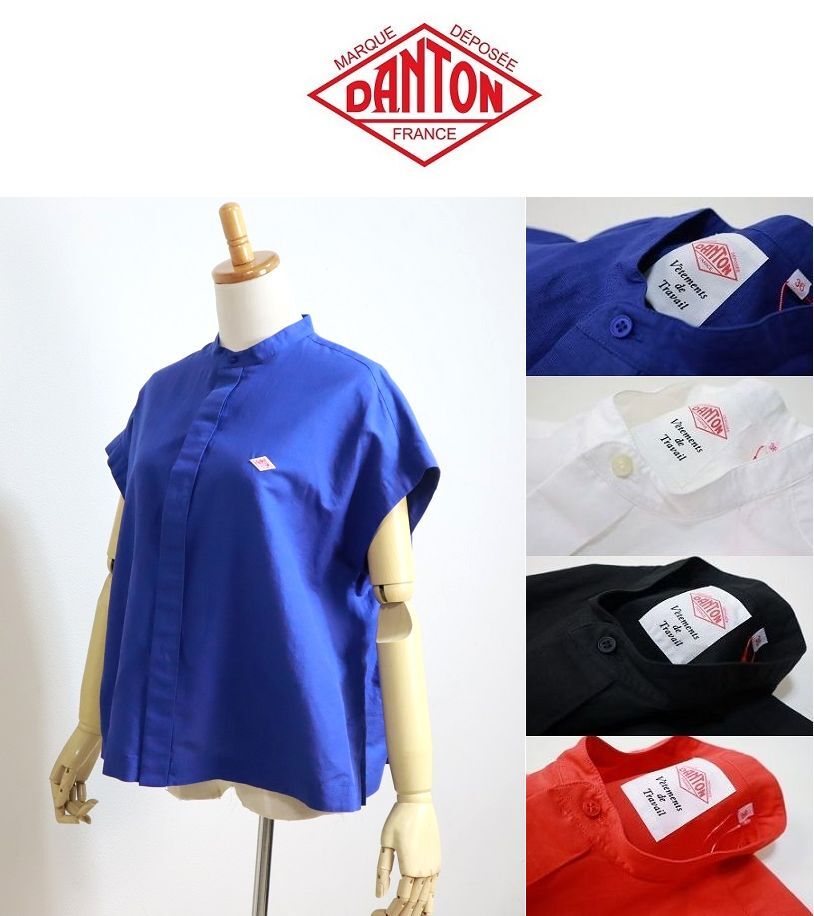 画像1: 【SALE20%OFF】2024春夏新作 DANTON ダントン コットンリネン スリーブレスシャツ SLEEVELESS SHIRT #DT-B0235 VCL【Lady's】