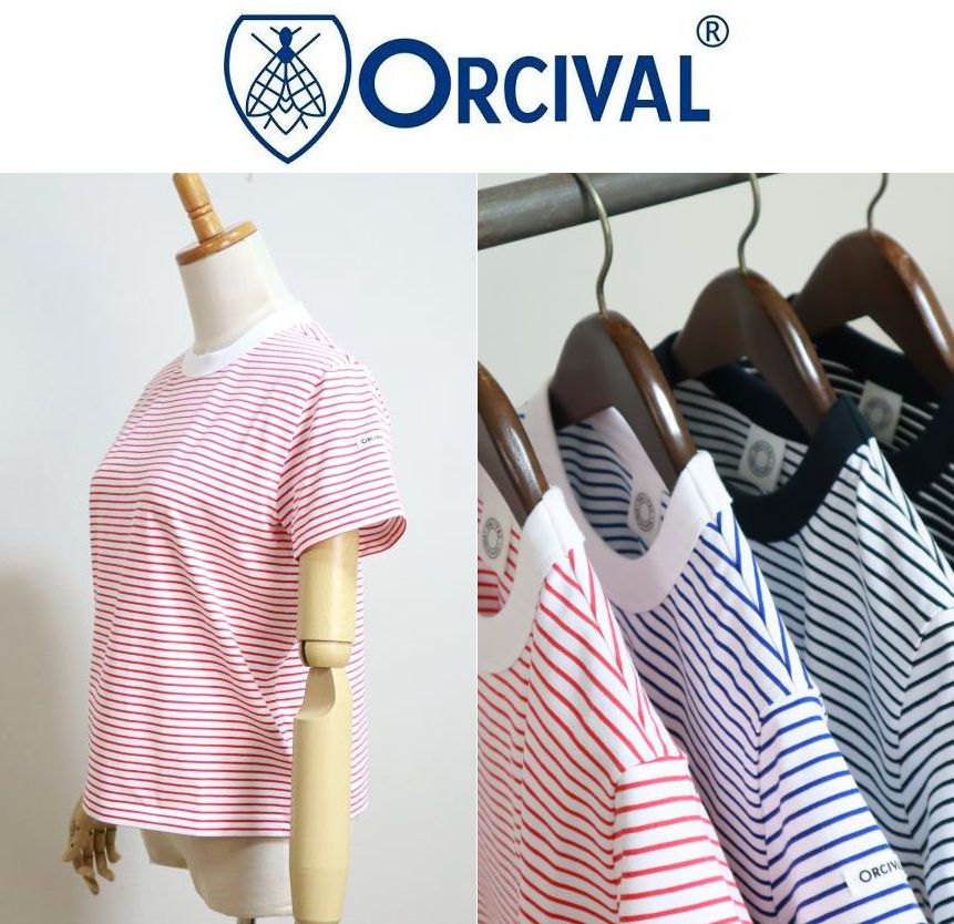 画像1: 2025春夏新作 Orcival オーシバル オーチバル クルーネック S/S P.O. 半袖 Tシャツ  #OR-C0415 CCF CREW NECK TEE【Lady's】