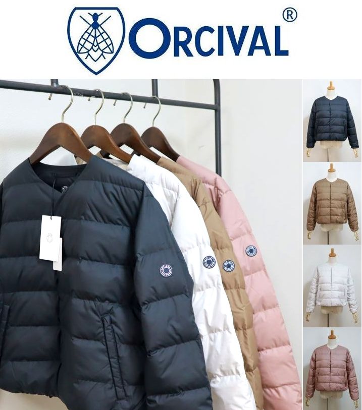 画像1: 2025秋冬 ORCIVAL オーシバル オーチバル   #OR-A0603 DPR ライトダウンジャケット ノーカラー ショートブルゾン   レディース