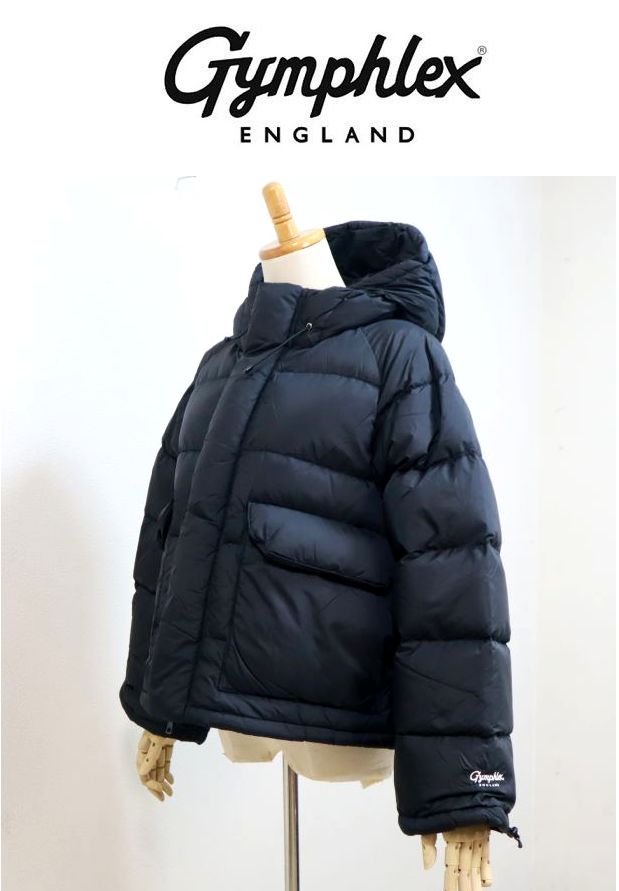 画像1: 2025秋冬  GYMPHLEX ジムフレックス ダウン フードショートジャケット ナイロンタフタ ＃GY-A0718 DMN   レディース
